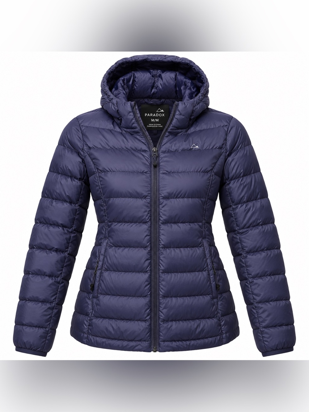 Paradox Women’s Navy Blue Hooded Puffer Jacket Quilted Winter Coat M